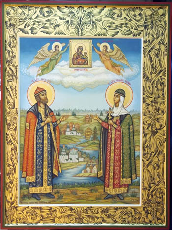Икона св. Петра и Февронии Муромских